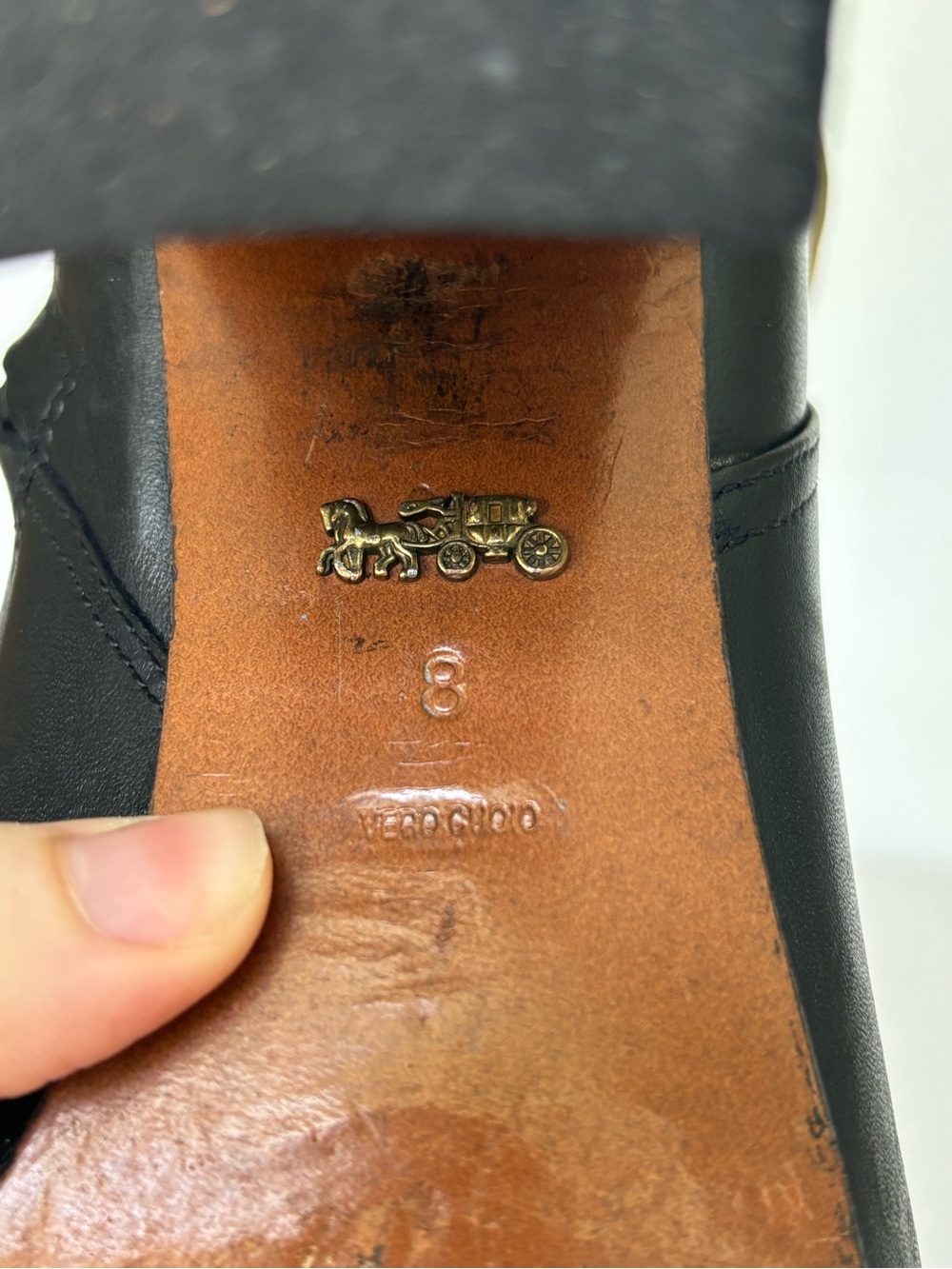 Coach Delaney Black Heeled Leather Boots (Size 38.5 / US 8B) - Picture 4 of 6